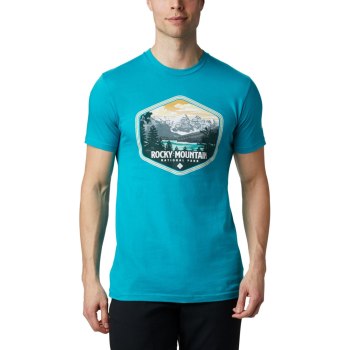 Columbia T-Shirt Heren, Pegasus Cotton Turquoise, 76UMOBSHA